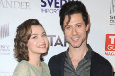 Elvy Yost and Hale Appleman attend the TV Guide Magazine Outlander Cover Party