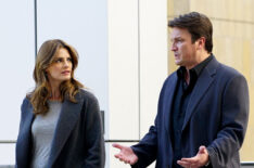 Stana Katic and Nathan Fillion in Castle