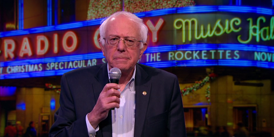 Bernie Sanders on the Nightly Show