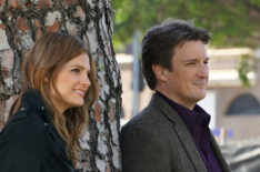 Stana Katic and Nathan Fillion in Castle