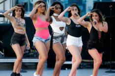 Camila Cabello, Dinah Jane, Normani Kordei, Lauren Jauregui and Ally Brooke of Fifth Harmony perform onstage during CBS RADIO's SPF at The Boulevard Pool