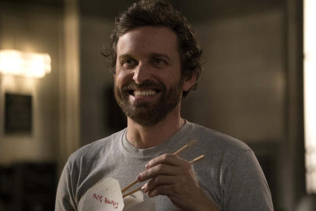 Supernatural - 'All In The Family' - Rob Benedict as Chuck Shurley eating takeout Chinese