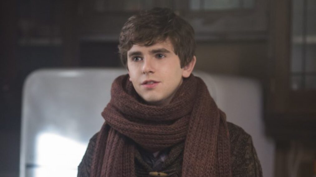 Freddie Highmore as Norman in Bates Motel