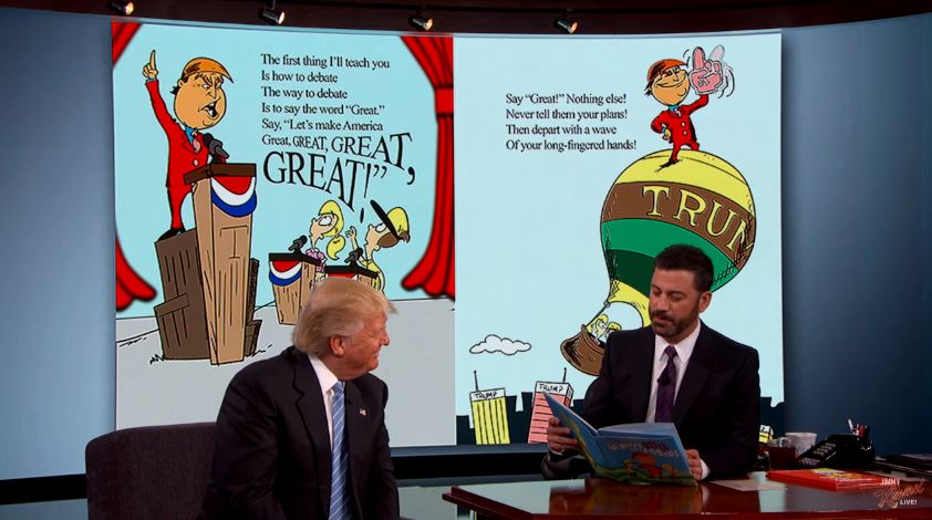 Jimmy Kimmel and Donald Trump