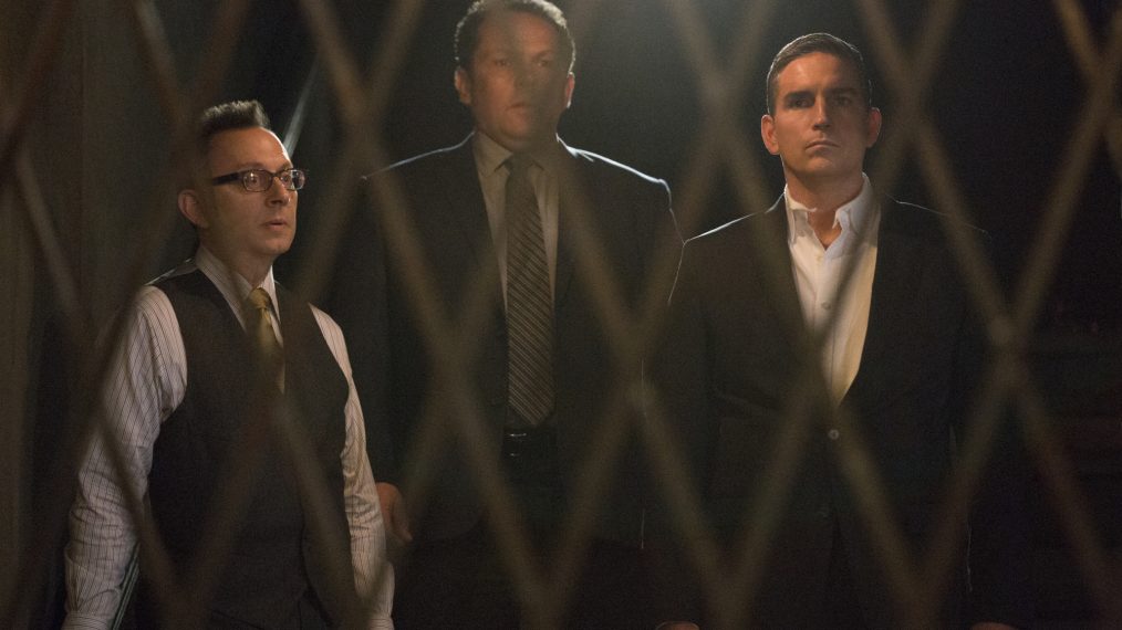 Person of Interest - Michael Emerson as Harold Finch, Kevin Chapman as Lionel Fusco, and Jim Caviezel as John Reese - 'Return 0'