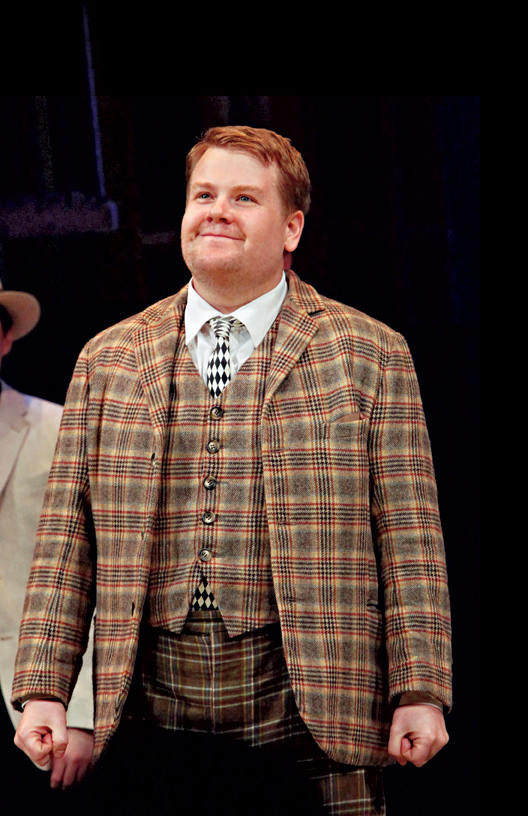 NEW YORK, NY - APRIL 18: Actor James Corden performs in the curtain call at the "One Man, Two Guvnors" Broadway opening night at the Music Box Theatre on April 18, 2012 in New York City. (Photo by Cindy Ord/Getty Images)