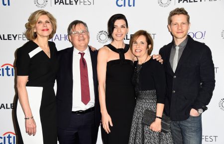 Actress Christine Baranski, producer Robert King, Julianna Margulies, producer Michelle King, and Matt Czuchry of The Good Wife arrive at The Paley Center For Media's 32nd Annual Paleyfest LA