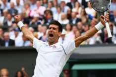 Novak Djokovic of Serbia at Wimbledon 2015