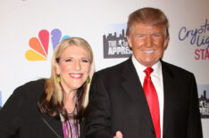 Lisa Lampanelli and Donald Trump attends the Celebrity Apprentice Live Finale at American Museum of Natural History