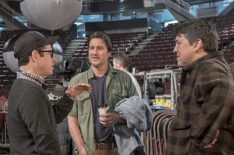 J.J. Abrams, Luke Wilson, and Cameron Crowe in the pilot of Roadies