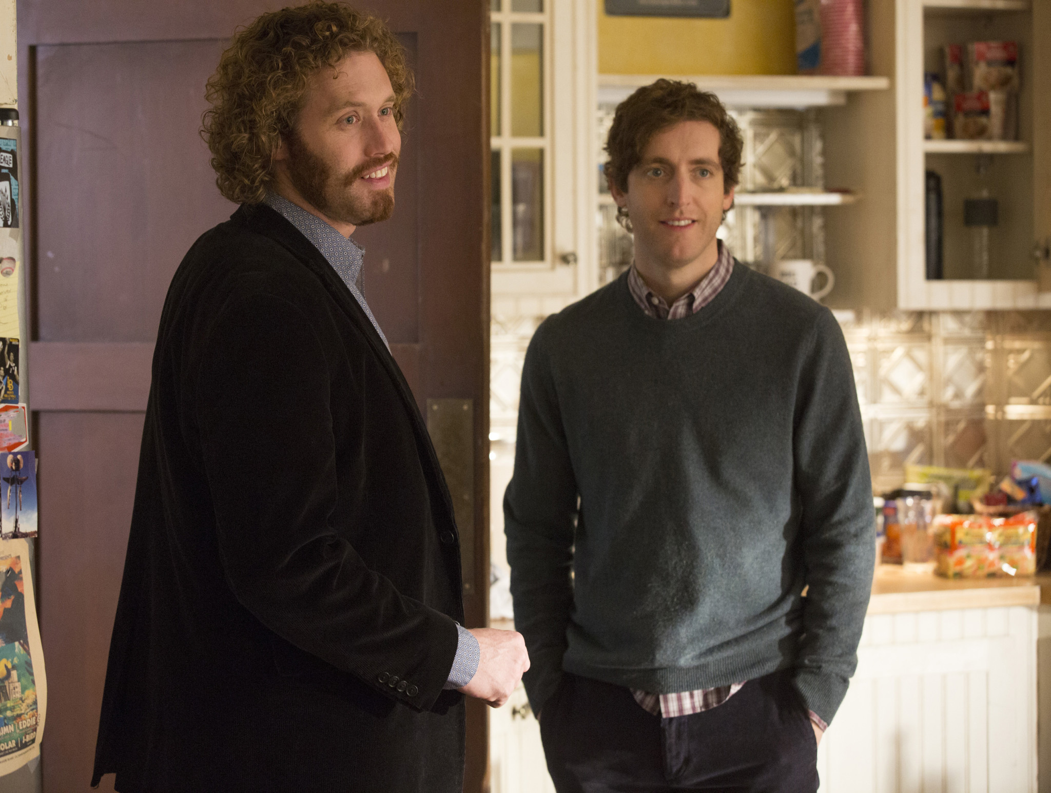 T.J. Miller and Thomas Middleditch in Silicon Valley