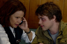 Lili Taylor and Connor Jessup in American Crime