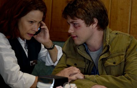 Lili Taylor and Connor Jessup in American Crime