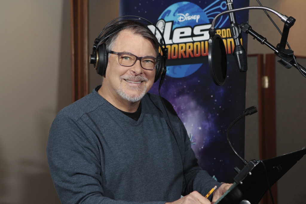  MILES FROM TOMORROWLAND - Jonathan Frakes recording session. (Disney Junior/Rick Rowell)