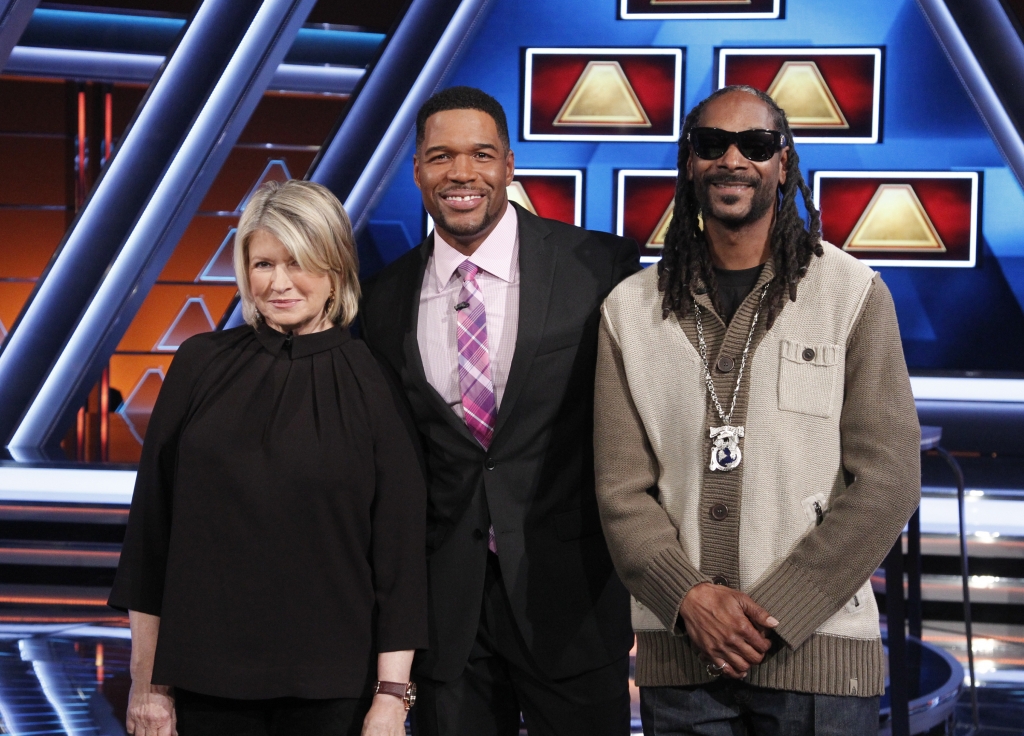 Martha Stewart, Michael Strahan, and Snoop Dogg on $100,000 Pyramid