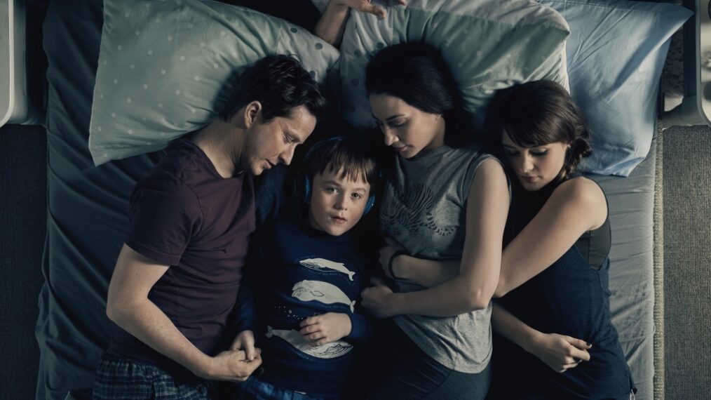 The A Word - Lee Ingleby as Paul Hughes, Max Vento as Joe Hughes, Morven Christie as Alison Hughes, Molly Wright as Rebecca Hughes