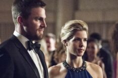 Arrow - Stephen Amell as Oliver Queen and Emily Bett Rickards as Felicity Smoak - 'Brotherhood'