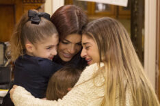 Teresa Giudice hugs her daughters after being released from federal prison on The Real Housewives of New Jersey - Season 7