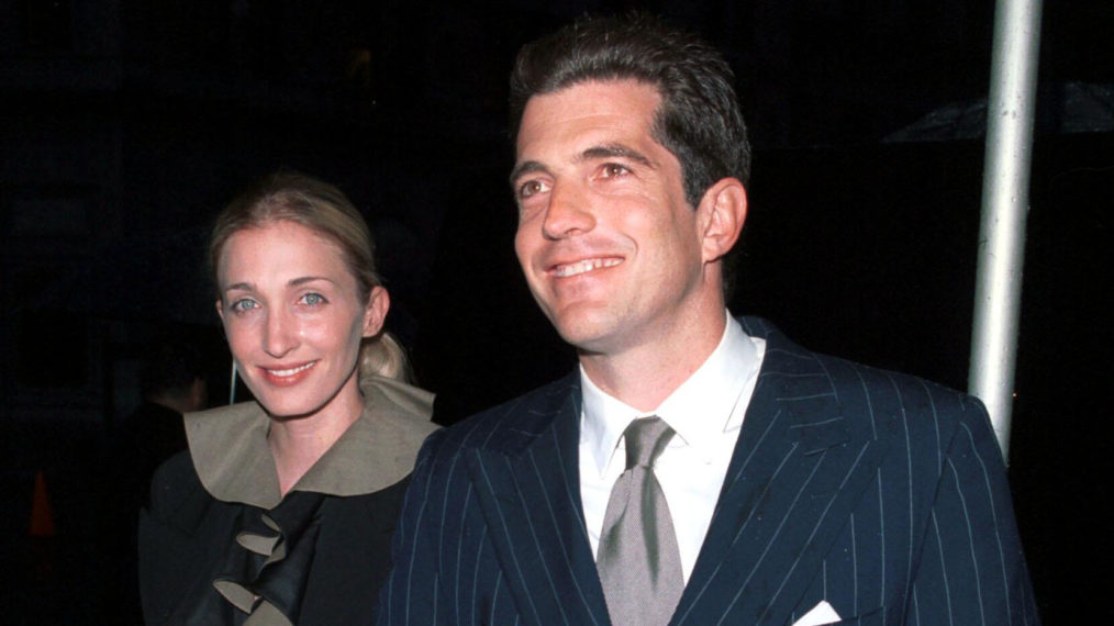 John F. Kennedy Jr. and his wife Carolyn Bessette at the George Awards Ceremony in 1999