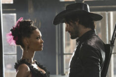 Thandie Newton and Rodrigo Santoro in Westworld