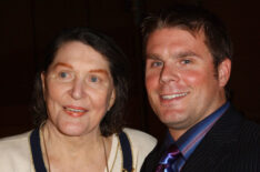 Majel Barrett Roddenberry with son Eugene 'Rod' Roddenberry