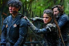 Bob Morley, Marie Avgeropoulos, Henry Ian Cusick in The 100