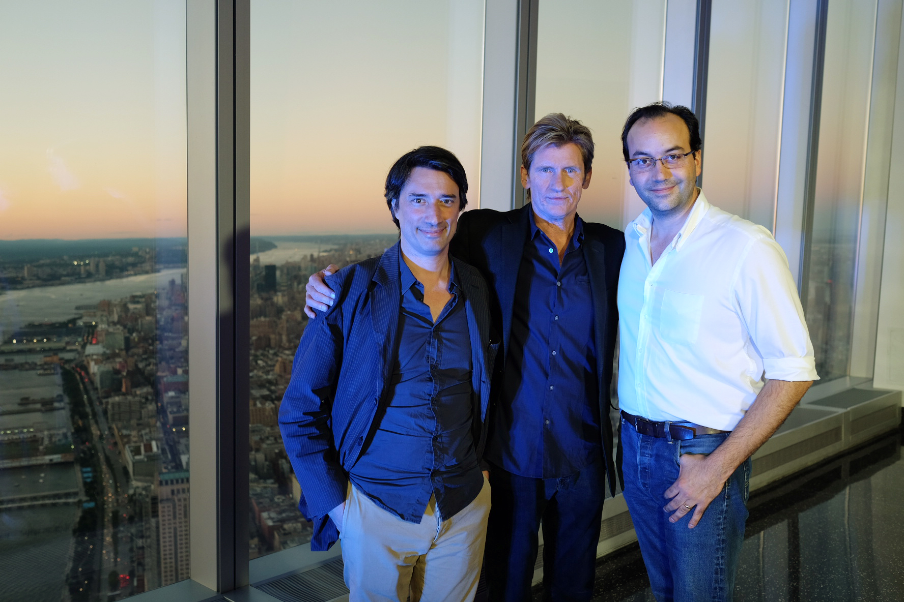 Denis Leary (center) introduces the updated version of the documentary, directed and produced by Jules Gédéon Naudet and retired firefighter James Hanlon.