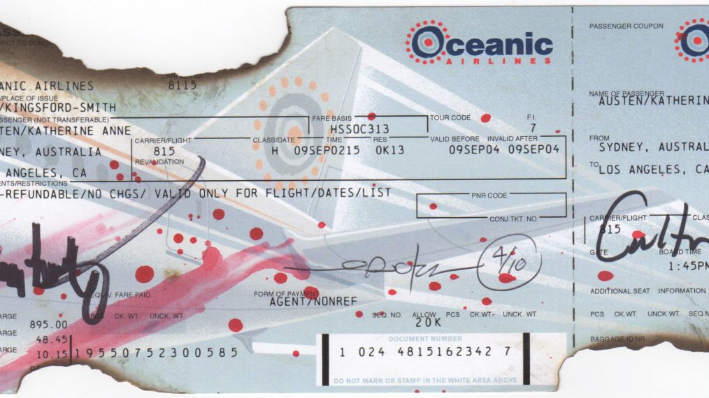 CGL LOST signed Oceanic ticket art