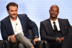 Clayne Crawford and Damon Wayans during the Lethal Weapon panel at the 2016 FOX Summer TCA