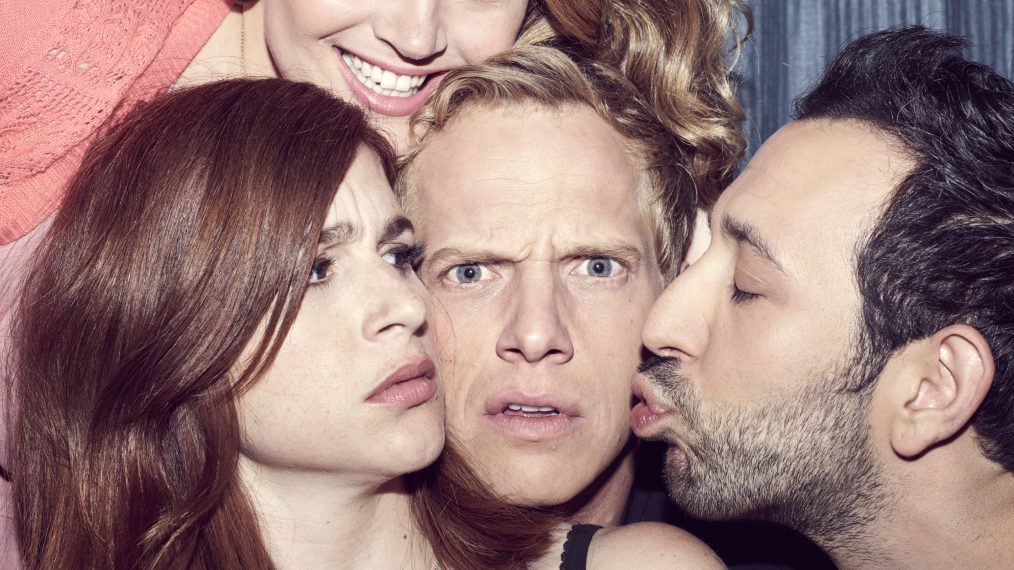 Aya Cash as Gretchen, Kether Donohue as Lindsay, Chris Geere as Jimmy, Desmin Borges as Edgar of You're The Worst