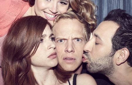 Aya Cash as Gretchen, Kether Donohue as Lindsay, Chris Geere as Jimmy, Desmin Borges as Edgar of You're The Worst