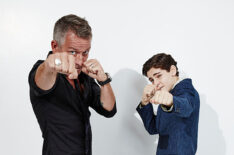 Sean Pertwee and David Mazouz from FOX's 'Gotham' pose for a portrait during the 2016 Television Critics Association Summer Tour