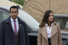 Seth Wright (Kal Penn) and Emily Rhodes (Italia Ricci) meet President Kirkman for the first time. in Designated Survivor