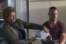 Lucas Till and George Eads in MacGyver