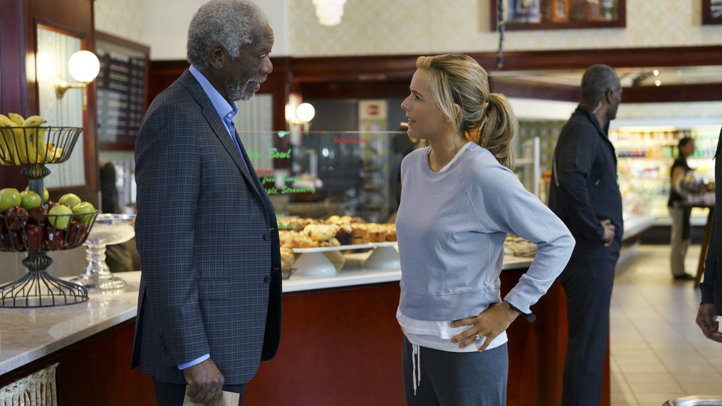 Madam Secretary - Director/Actor Morgan Freeman as Chief Justice Wilbourne and Tea Leoni as Elizabeth McCord - 'Sea Change'