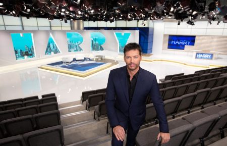 Harry Connick Jr. on the set of his talk show