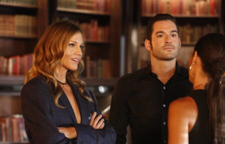 Tricia Helfer and Tom Ellis in Lucifer - Season 2