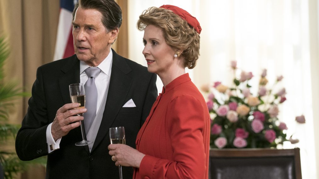 Tim Matheson as Ronald Reagan and Cynthia Nixon as Nancy Reagan in Killing Reagan