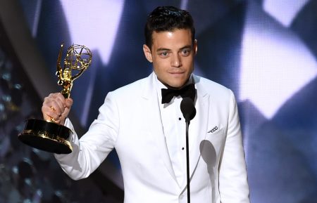 Rami Malek accepts Outstanding Lead Actor in a Drama Series for 'Mr. Robot' onstage during the 68th Annual Primetime Emmy Awards at Microsoft Theater on September 18, 2016