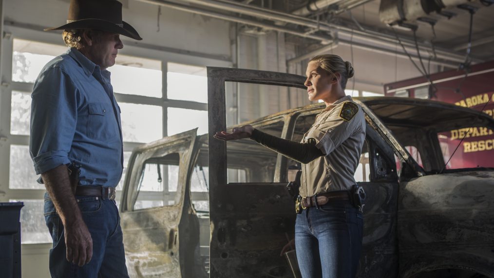 Robert Taylor and Katee Sackhoff in Longmire