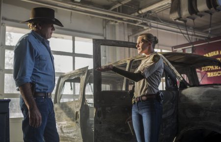 Robert Taylor and Katee Sackhoff in Longmire