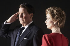 Tim Matheson as Ronald Reagan and Cynthia Nixon as Nancy Reagan in Killing Reagan