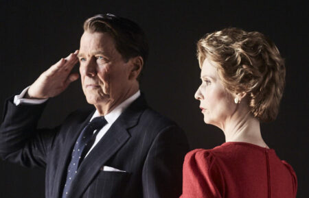 Tim Matheson as Ronald Reagan and Cynthia Nixon as Nancy Reagan in Killing Reagan