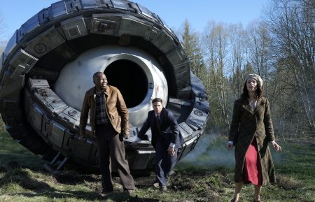 Timeless - Season Pilot - Malcolm Barrett as Rufus Carlin, Matt Lanter as Wyatt Logan, Abigail Spencer as Lucy Preston