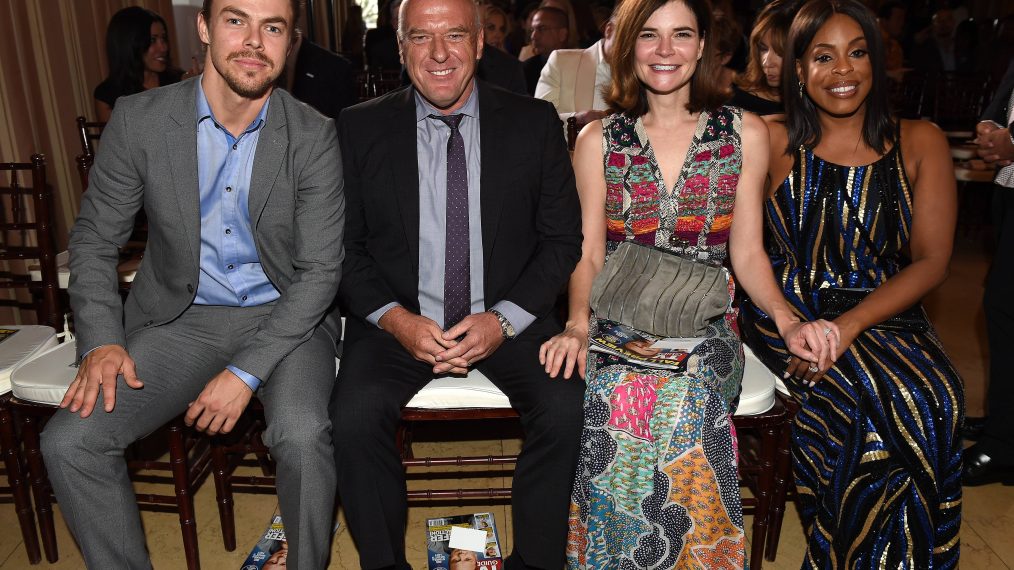 Derek Hough, Dean Norris, Betsy Brandt, and Niecy Nash at the 2016 Television Industry Advocacy Awards hosted by TV Guide Magazine