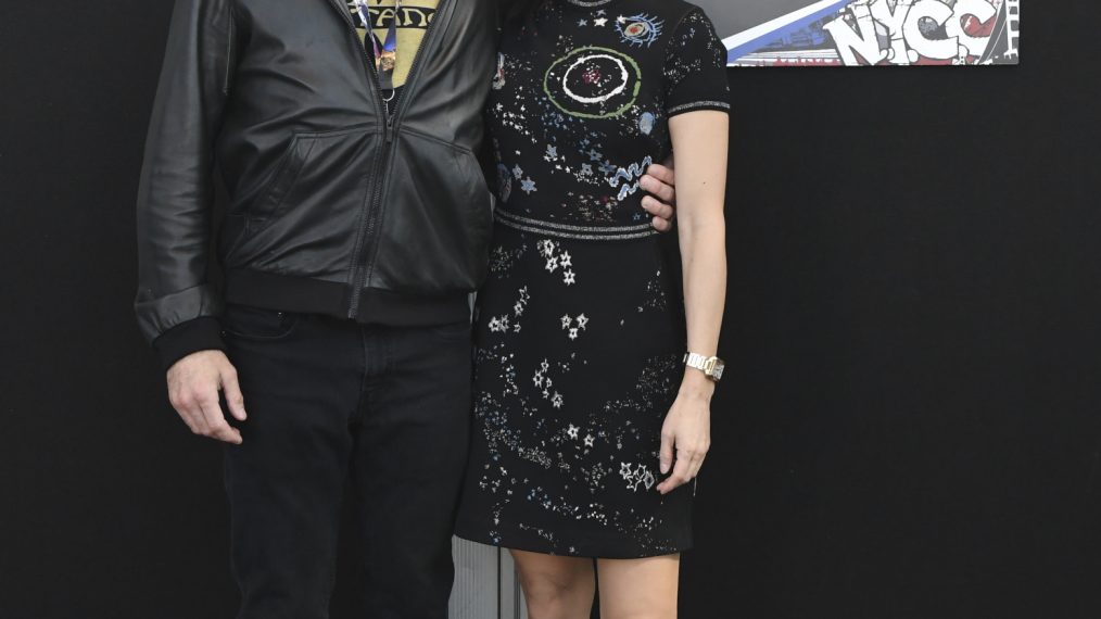 Jonny Lee Miller and Lucy Liu of the CBS series Elementary at New York Comic Con in October 2016