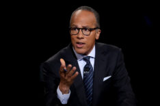 Lester Holt moderates the first Presidential Debate between Hillary Clinton And Donald Trump