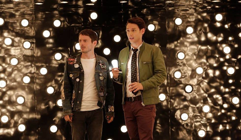 Elijah Wood and Samuel Barnett in Dirk Gently's Holistic Detective Agency