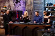 Halloween Baking Championship - Host Jeff Dunham with Judges Sandra Lee, Damiano Carrara, and Carla Hall