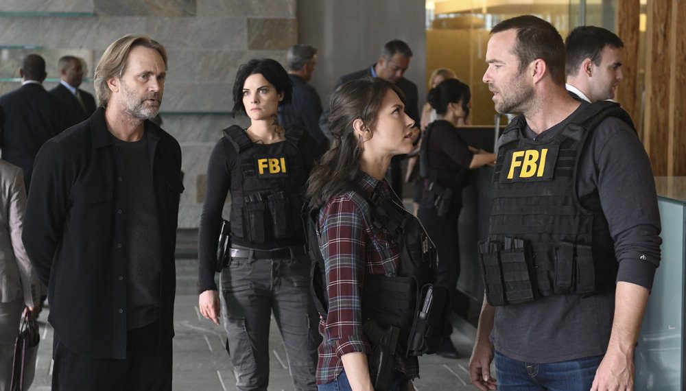 Chris Kies as Michael Murphy, Jaimie Alexander as Jane Doe, Trieste Kelly Dunn as Allison Knight, Sullivan Stapleton as Kurt Weller in Blindspot